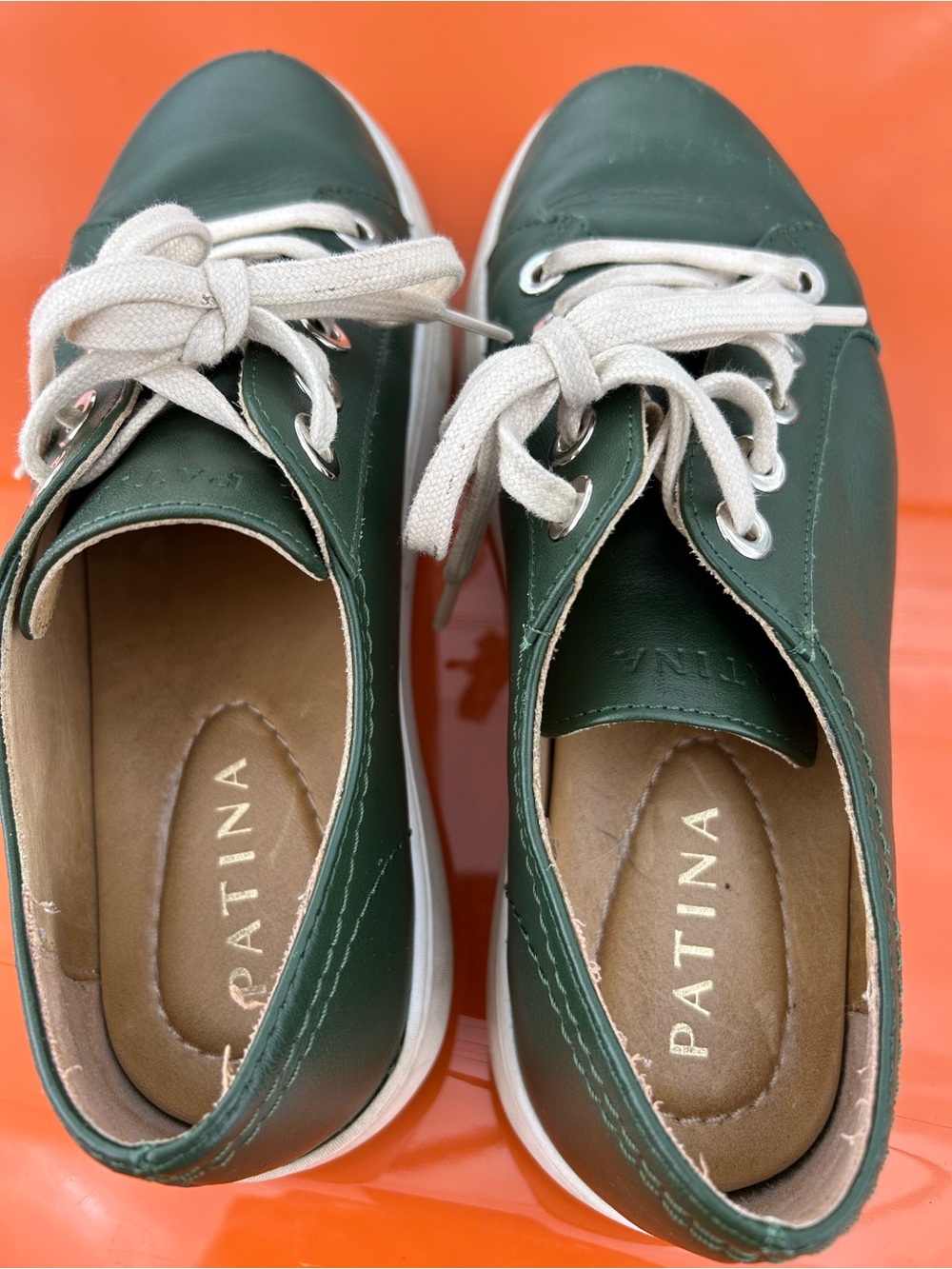 Patina Women's Green Lace-Up Sneakers